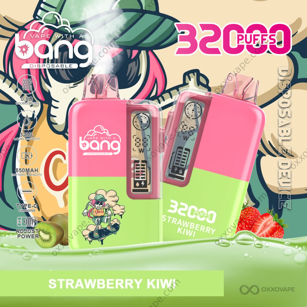 Bang 32000 Strawberry Kiwi Disposable Vape 32K Puffs Tropical