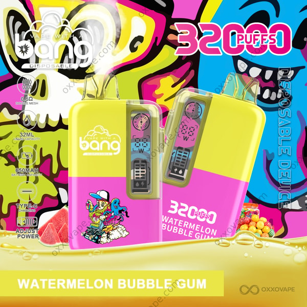 Bang 32000 Puffs jetables Vape 32K Bubble Gum pastèque