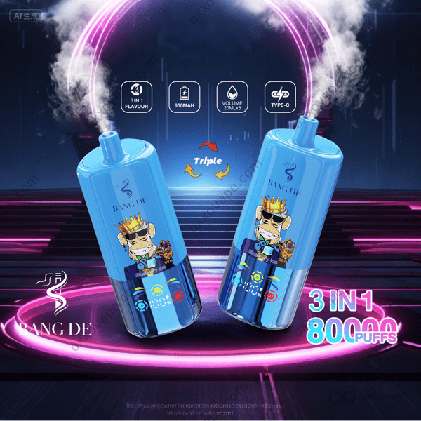 Bang DE 80000 Pod System in Blueberry Ice Strawberry Watermelon Lemon Lime triple flavor variant