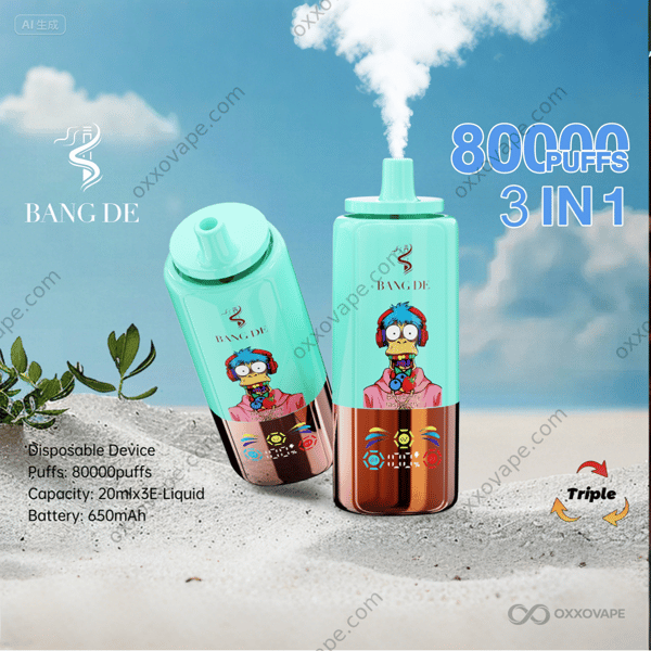 Bang DE 80000 Pod System Blueberry Raspberry Strawberry Vanilla Coke Mixed Berry triple flavor