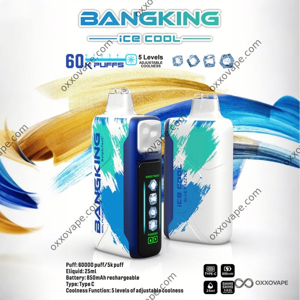 Bang King Ice Cool 60000 60K Puffs Blue Razz Ice Einweg-Vape-Mesh-Spule