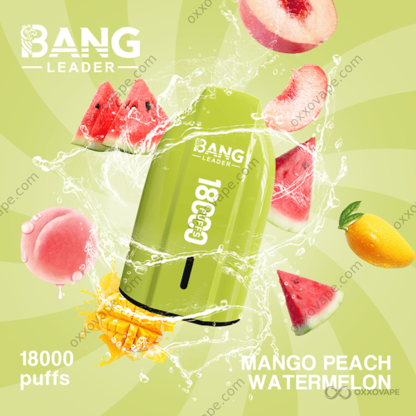 Bang Leader 18000 Mango Peach Watermelon flavor tropical trifecta 18000 puffs disposable vape