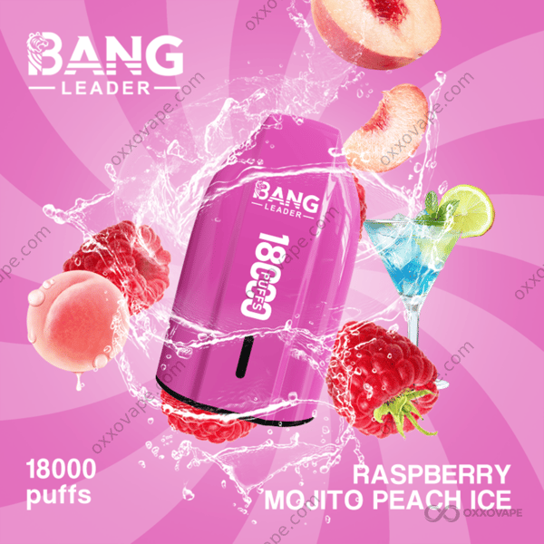Bang Leader 18000 Raspberry Mojito Peach Ice flavor cocktail iced 18000 puffs disposable vape