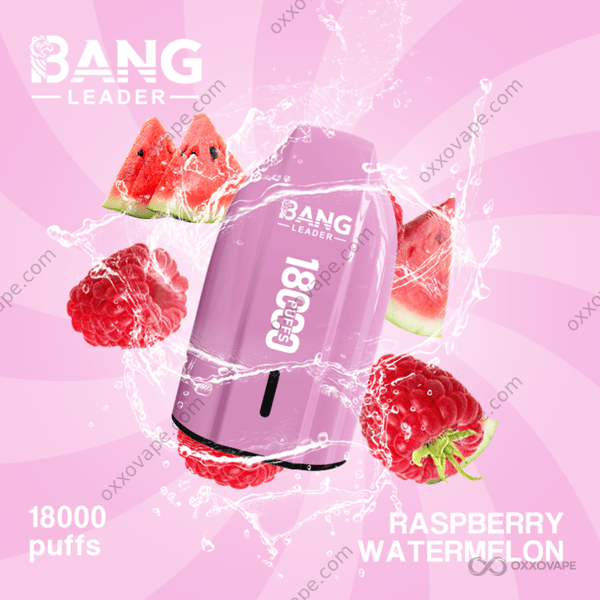 Bang Leader 18000 Raspberry Watermelon flavor tangy sweet fruit blend 18000 puffs disposable vape