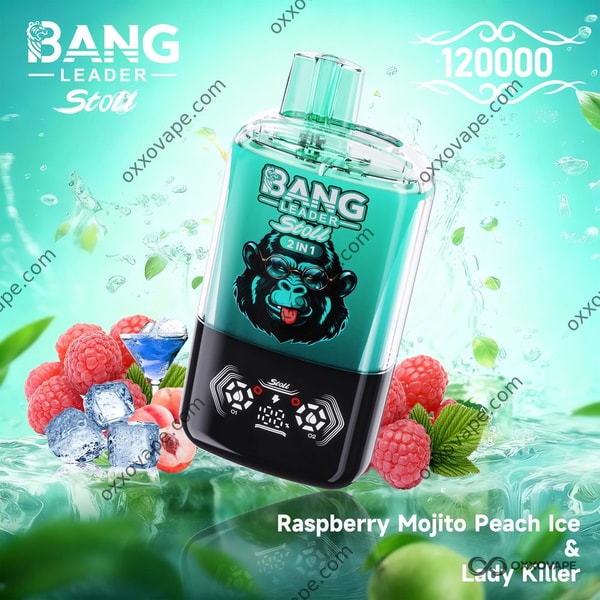 Bang Leader Stoll 120000 Raspberry Mojito Peach Ice und Lady Killer Dual-Flavor Einweg-Vaporizer