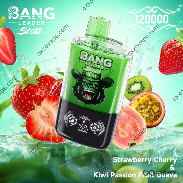 Bang Leader Stoll 120000 Erdbeer-Kirsch- und Kiwi-Passionsfrucht-Guave-Einweg-Vape