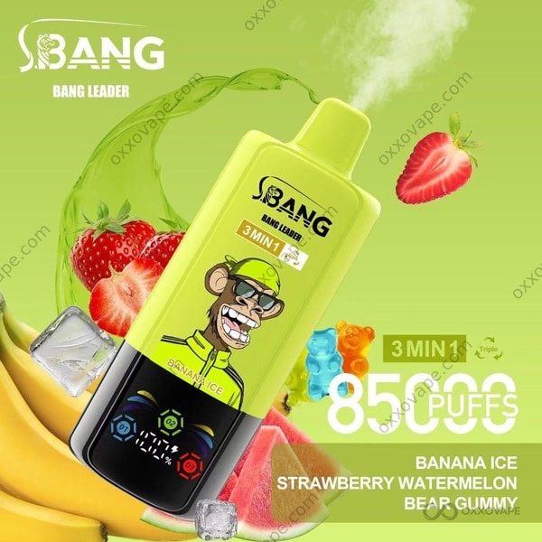 Bang Leader Triple 85000 Banana Ice Strawberry Watermelon Bear Gummy disposable vape