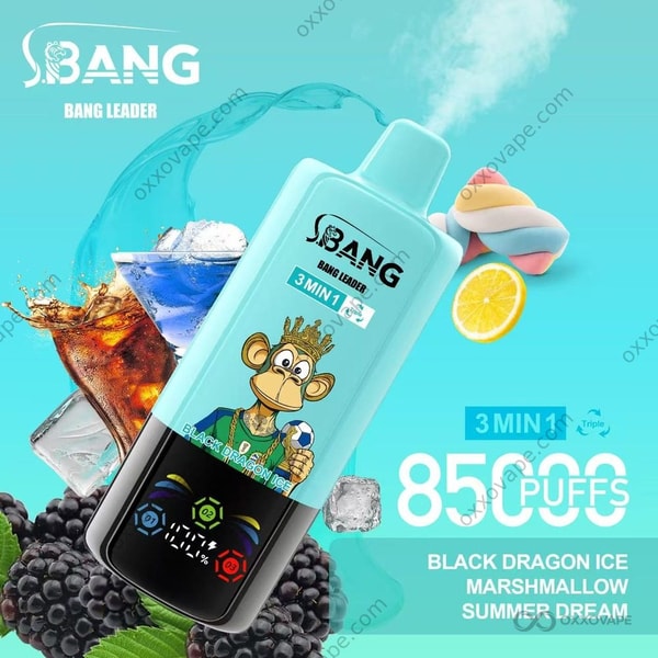Bang Leader Triple 85000 Black Dragon Ice Marshmallow Summer Dream flavor disposable vape