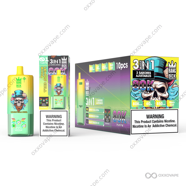 BangBox 80000 Lemon Cola Soda Watermelon Gum Black Dragon Ice Triple Flavor 80K Puffs Vape