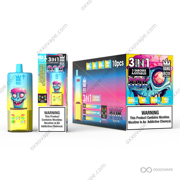 BangBox 80000 Pineapple Coconut Strawberry Raspberry Candy Blue Razz Ice 80K Puffs Vape