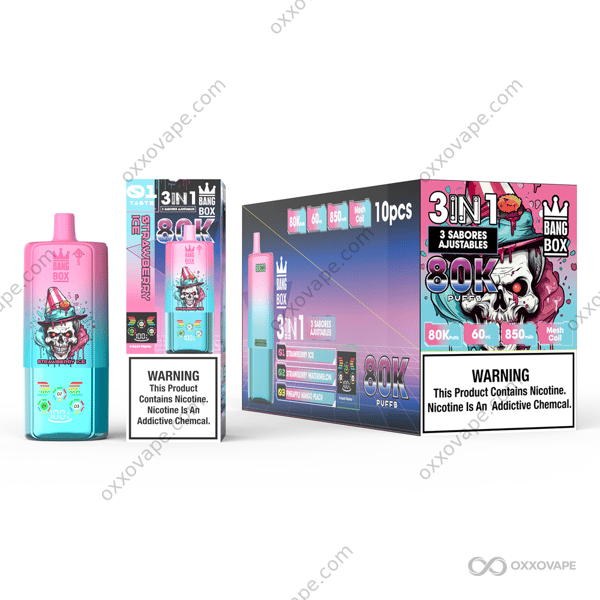 BangBox 80000 Strawberry Ice Strawberry Watermelon Pineapple Mango Peach Disposable Vape 80K