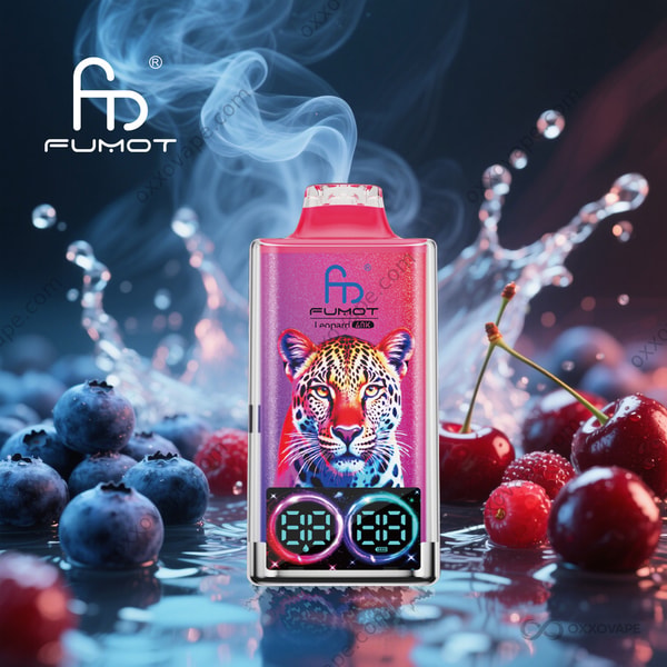 Fumot RandM Leopard 40000 Blueberry Cherry Cranberry flavor disposable vape