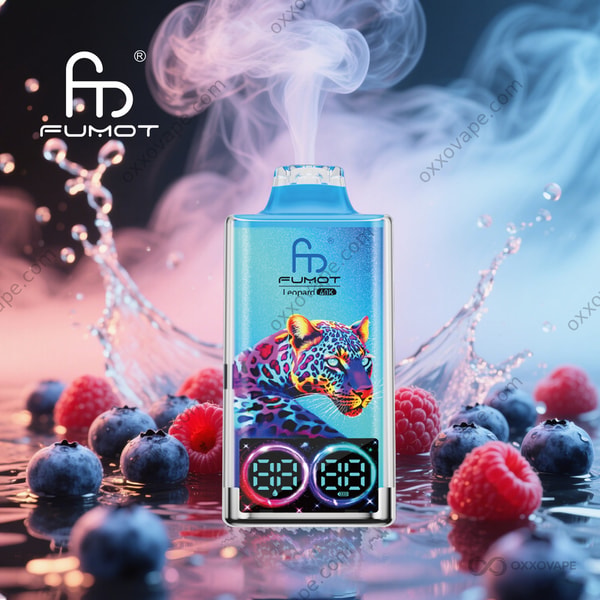 Fumot RandM Leopard 40000 Blueberry Raspberry flavor disposable vape