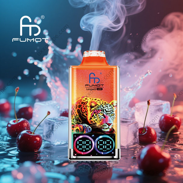 Fumot RandM Leopard 40000 Cherry Ice flavor disposable vape