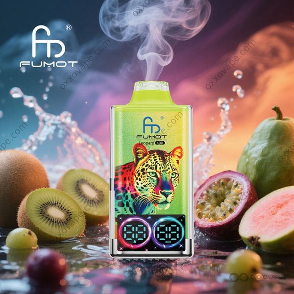 Fumot RandM Leopard 40000 Kiwi Passion Fruit Guava flavor disposable vape
