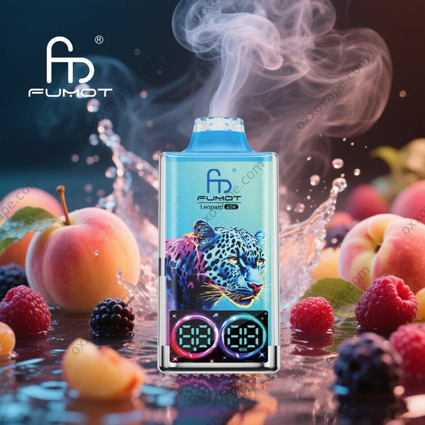 Fumot RandM Leopard 40000 Peach Berry flavor disposable vape