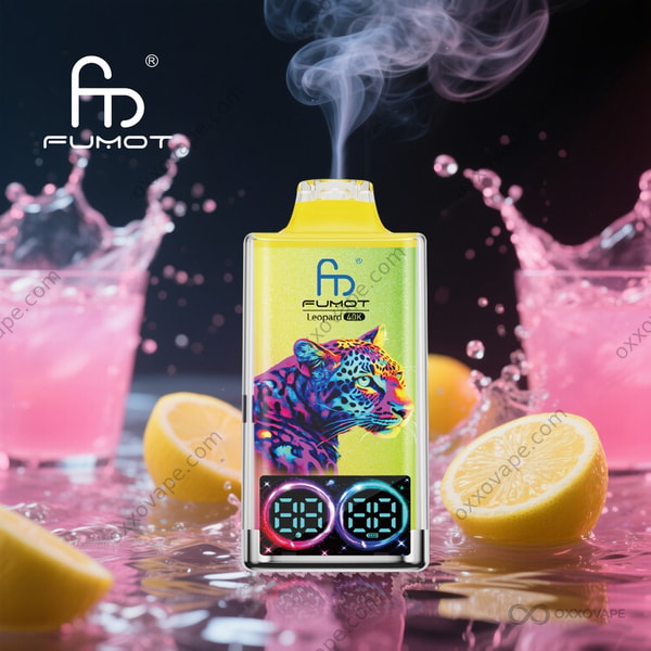 Fumot RandM Leopard 40000 Pink Lemonade flavor disposable vape