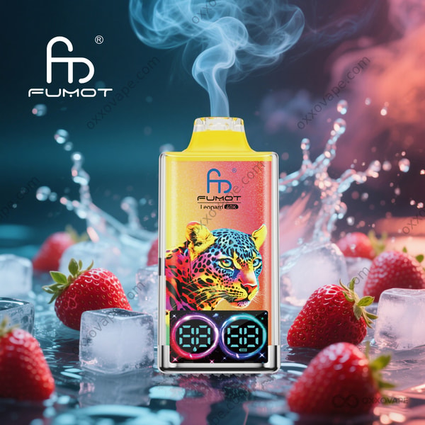 Fumot RandM Leopard 40000 Strawberry Ice flavor disposable vape