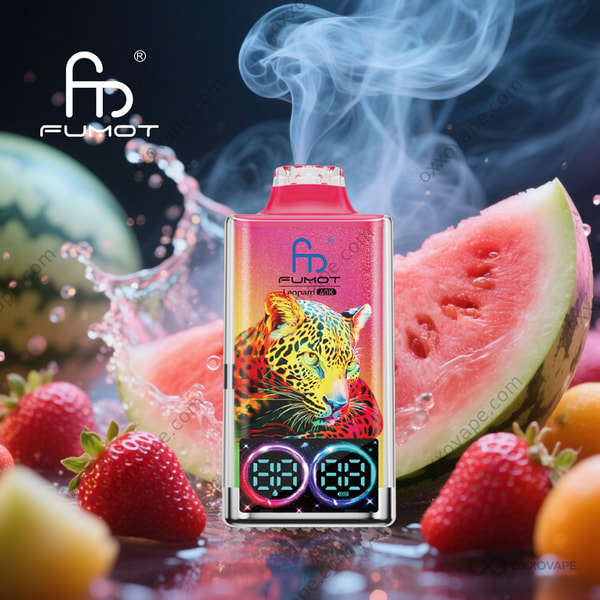 Fumot RandM Leopard 40000 Strawberry Watermelon flavor disposable vape