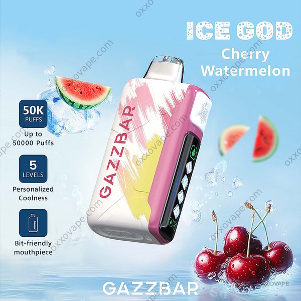 Gazzbar Ice God 50000 Cherry Watermelon Flavor Disposable Vape