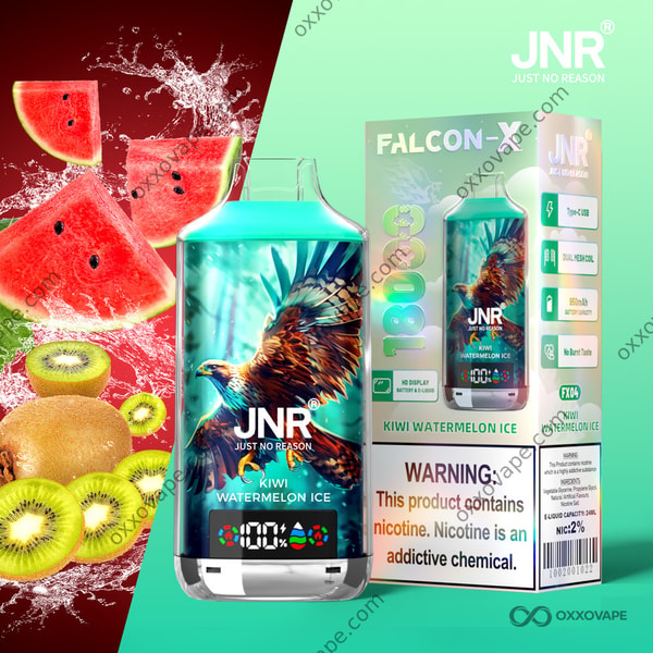 JNR Falcon X 18000 Kiwi Watermelon Ice flavour disposable vape 18000 puffs