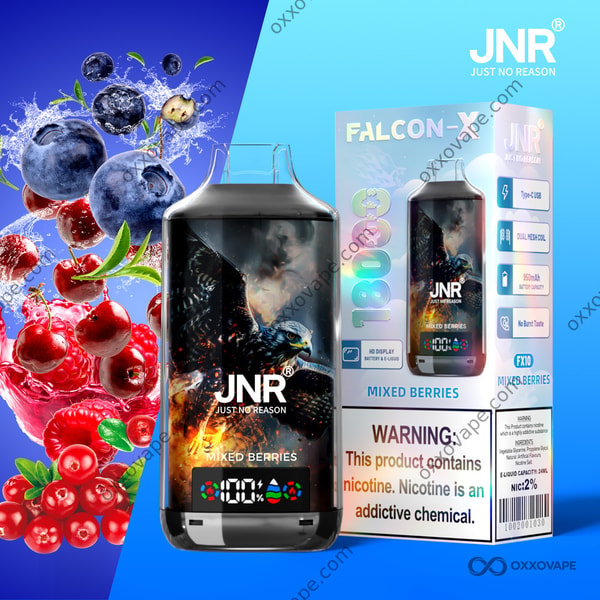 JNR Falcon X 18000 Mixed Berries flavour disposable vape 18000 puffs