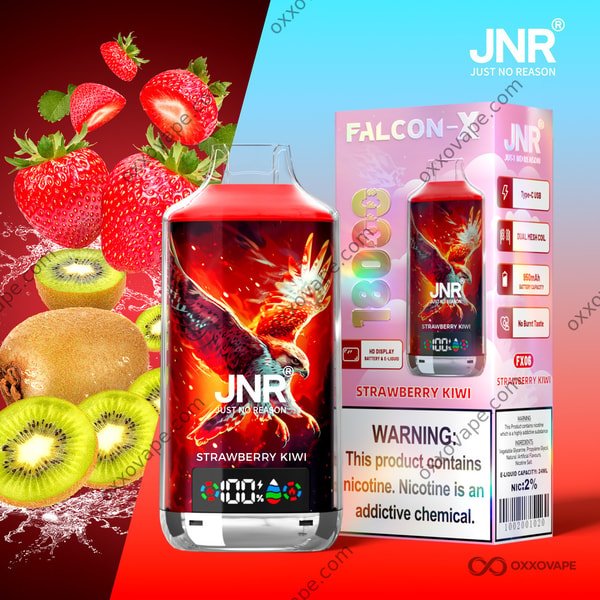 JNR Falcon X 18000 Strawberry Kiwi flavour disposable vape 18000 puffs