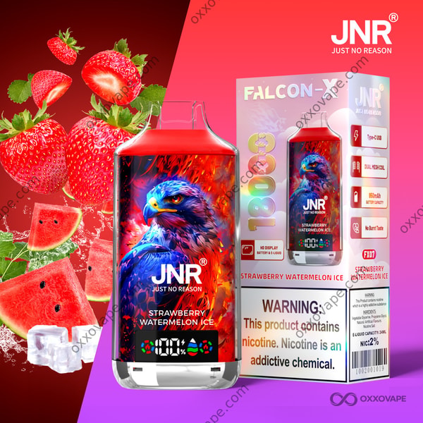 JNR Falcon X 18000 Strawberry Watermelon Ice flavour disposable vape 18000 puffs