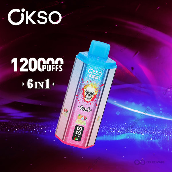 OKSO 120000 Strawberry Watermelon Peach Ice Mango Ice summer fruit icy disposable vape