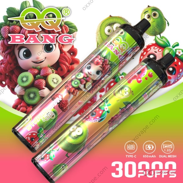 QQ Bang 30000 Puff Slim Disposable Vape Strawberry Kiwi Flavor — Sweet Tangy Fruit Balance