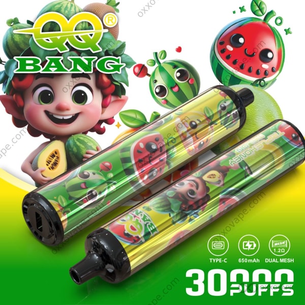 QQ Bang 30000 Puff Slim Disposable Vape Triple Honey Melon Flavor — Three Melon Blend