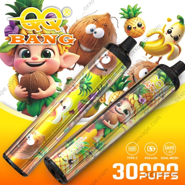 QQ Bang 30000 Puff Slim Disposable Vape Tropical Fruit Flavor — Exotic Multi-Fruit Blend