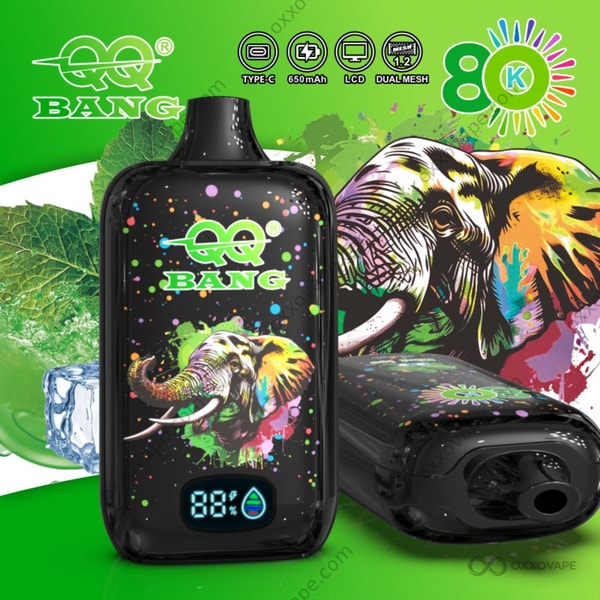 Vape jetable QQ Bang 80000 Puffs Mint Ice - menthe poivrée pure et intense avec une explosion glacée intense