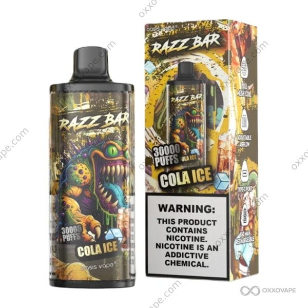 Razz Bar 30000 Cola Ice flavor disposable vape — classic iced cola beverage vape 30000 puffs