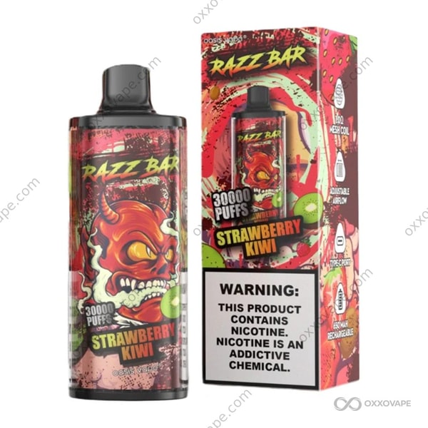 Razz Bar 30000 Strawberry Kiwi flavor disposable vape — tropical strawberry kiwi fruit fusion