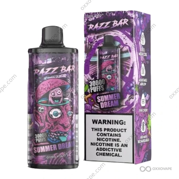 Razz Bar 30000 Summer Dream flavor disposable vape — exotic multi-fruit tropical vape blend