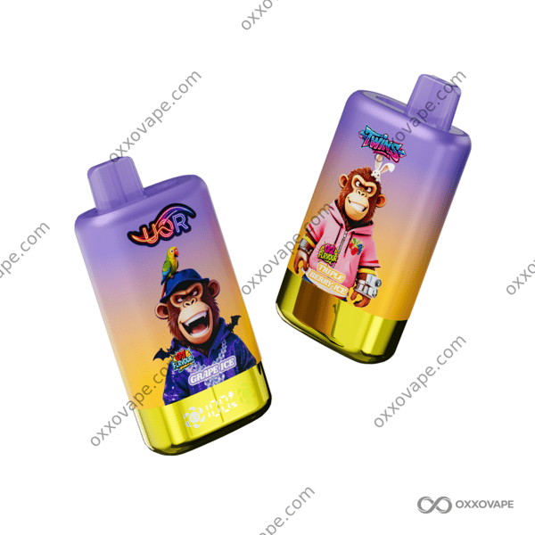 UOR Twins 80000 Puffs Grape Ice and Triple Berry Ice dual flavor disposable vape