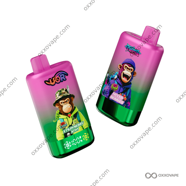 UOR Twins 80000 Puffs Strawberry Kiwi and Mixed Berries dual flavor disposable vape