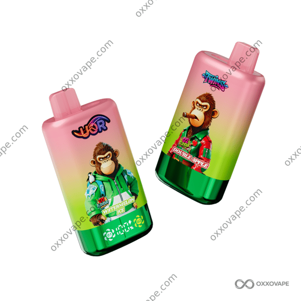 UOR Twins 80000 Puffs Watermelon Ice and Double Apple dual flavor disposable vape