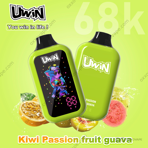 Uwin Digital Box 68000 Kiwi Passion Fruit Guava 68K Puffs Tropical Disposable Vape