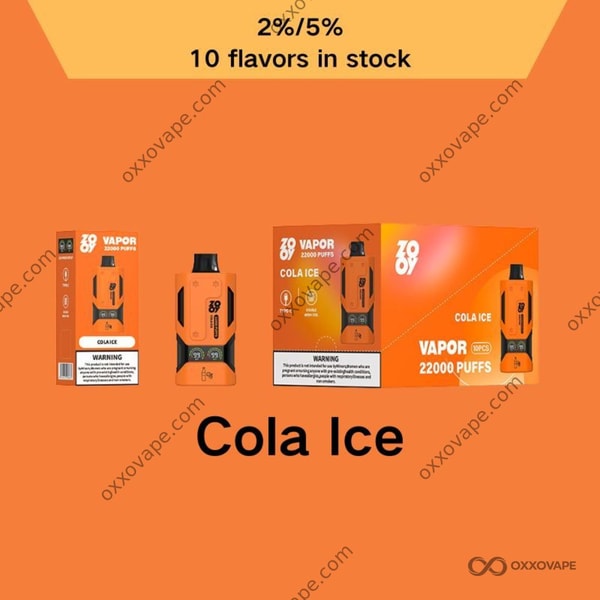 ZOOY Vapor 22000 Cola Ice flavor disposable vape EU Warehouse
