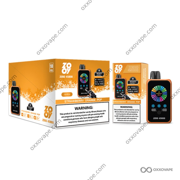 ZOOY Zero 45000 Strawberry Orange Pop Flavour Disposable Vape 45000 Puffs