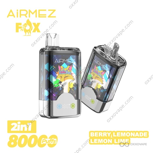 Airmez Fox 80000 Berry Lemonade and Lemon Lime Dual Flavor Pod System