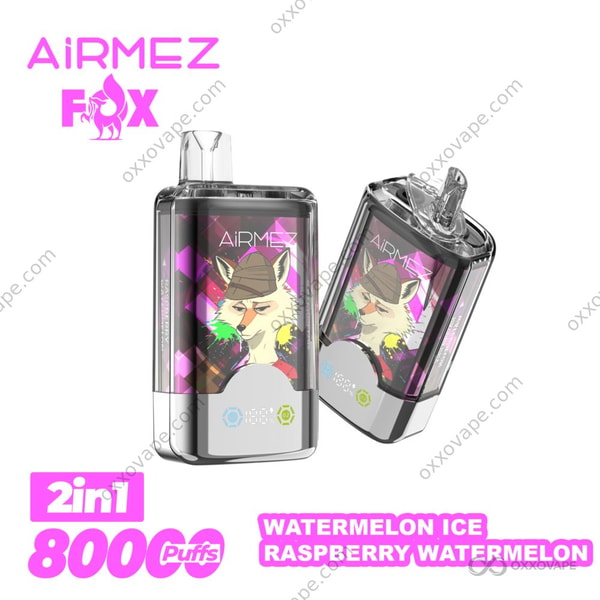 Airmez Fox 80000 Watermelon Ice and Raspberry Watermelon Dual Flavor Pod System