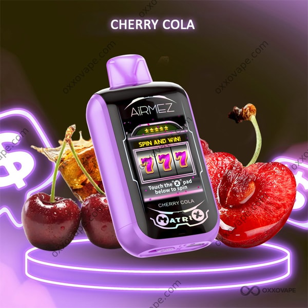 Airmez Matrix Pro 30000 Cherry Cola flavour disposable vape EU Warehouse