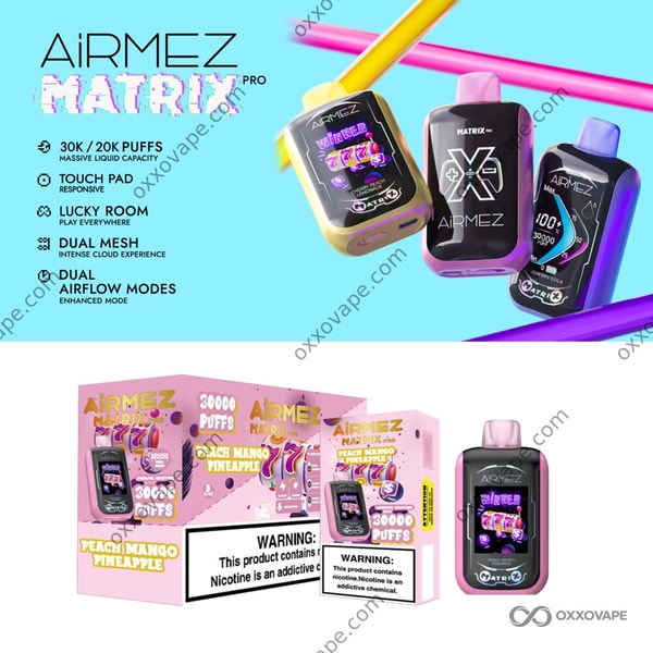 Airmez Matrix Pro 30000 Touch Pad and 2.1 inch display screen close-up