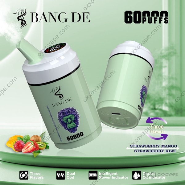 Bang DE 60000 Strawberry Mango and Strawberry Kiwi 60K Puffs Dual Flavor Disposable Vape