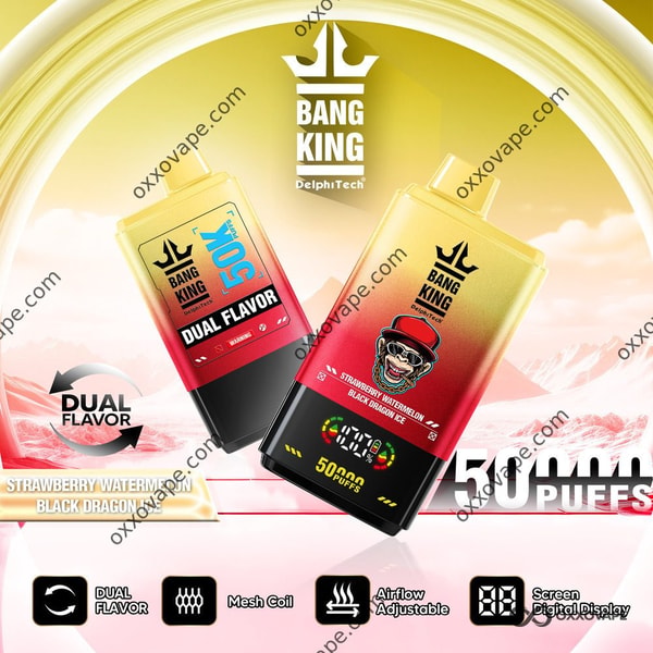 Bang King 50000 Strawberry Anguria e Black Dragon Ice vaporizzatore