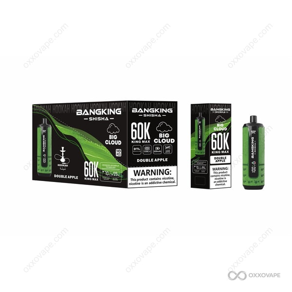 Bang King Shisha 60000 Double Apple flavor 60K puffs shisha disposable vape