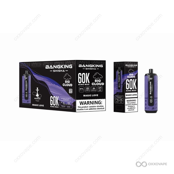 Bang King Shisha 60000 Magic Love flavor 60K puffs disposable vape